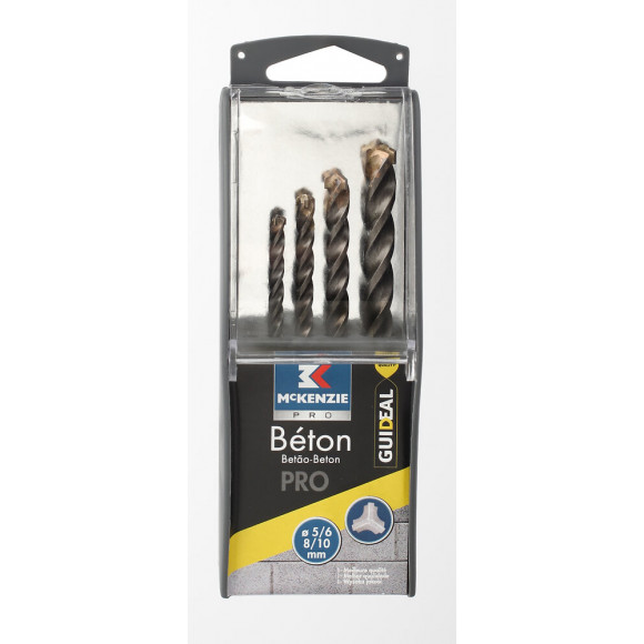 Coffret 4 forets béton spécial huisserie 3T 5-10mm