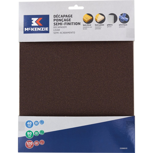 Feuilles abrasives silex assorties 230x280mm
