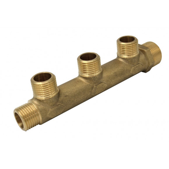 Nourrice 4 départs/arrivées mâle 20x27mm mâle 15x21mm