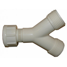 Raccord ''Y'' plastique écrou tournant 20x27mm