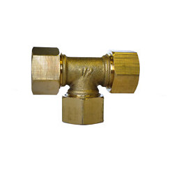 Té + écrous pour tubes diamètre 14mm écrou 15x21mm