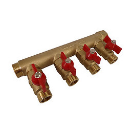 Distributeur 4 départs Mâle 1/2 entrée-sortie 3/4