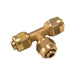 Té pour tube PER à compression diamètre 12mm