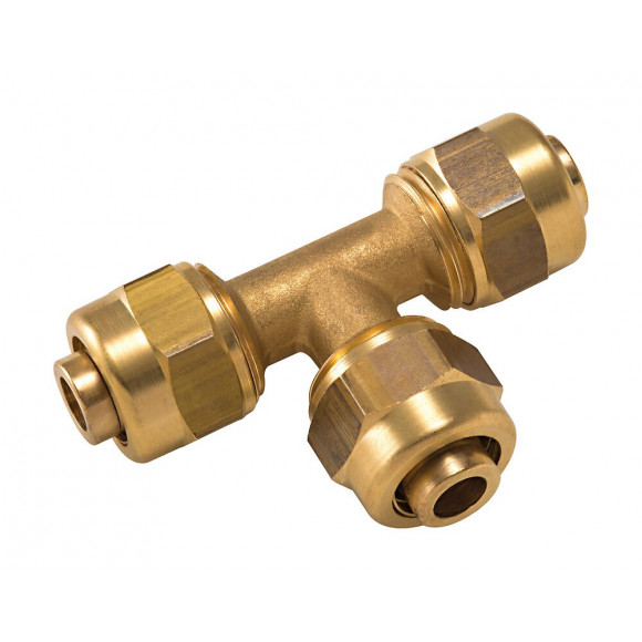 Té pour tube PER à compression diamètre 12mm