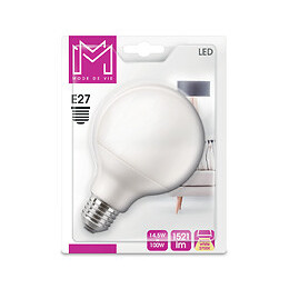 Ampoule LED équivalent 100W Globe 93 E27 2700K dépoli