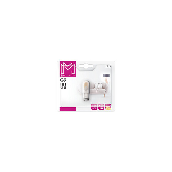 Ampoule LED Capsule équivalent 40W G9 2700K