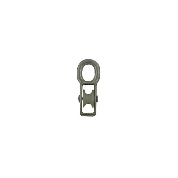 Poulie à il fixe 1 galet zamak zingué x 2