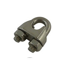 2 serres-câble étrier inoxydable D. 6 mm