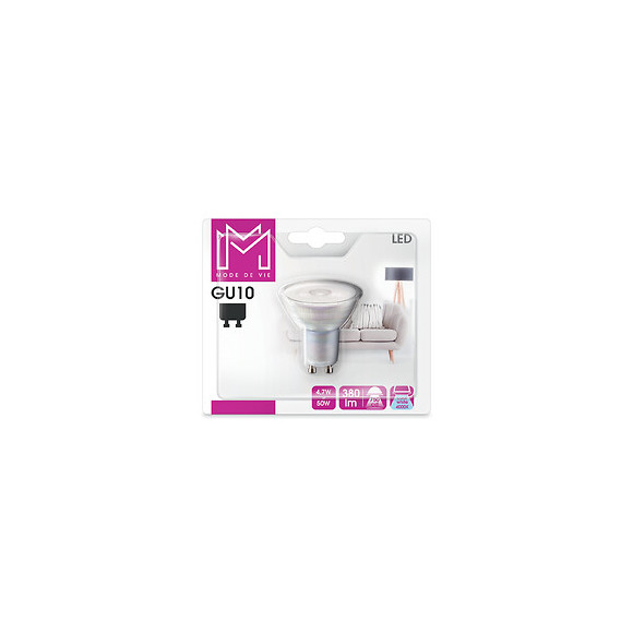 Ampoule LED équivalent 50W GU10 4000K 36 degrés