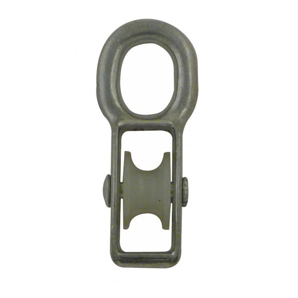 Poulie à il fixe 1 galet zamak zingué x 2