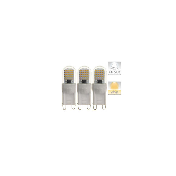 Pack 3 ampoules led capsules culot G9 2,6W 2700K