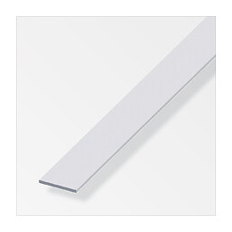 Plat 20mm aluminium anodisé argent 1m