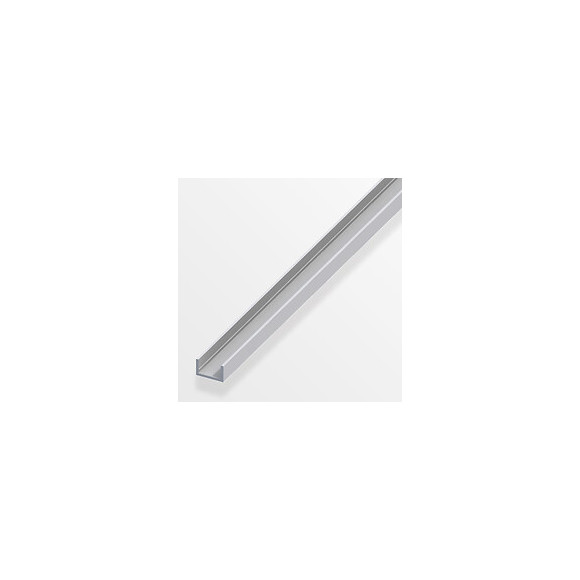U profilé 10x22.5mm aluminium anodisé argent 1m