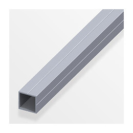 Tube carré pour M20 23.5mm aluminium brut 1m