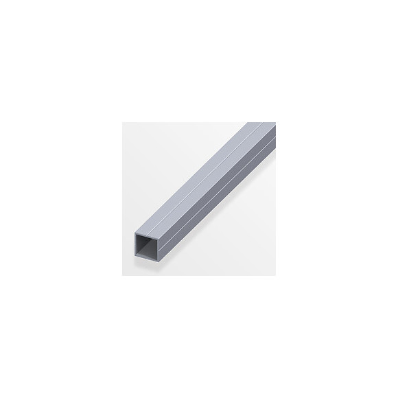 Tube carré pour M20 23.5mm aluminium brut 1m