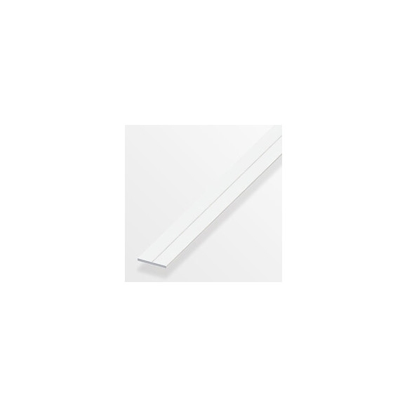 Plat 15.5mm PVC blanc 1m