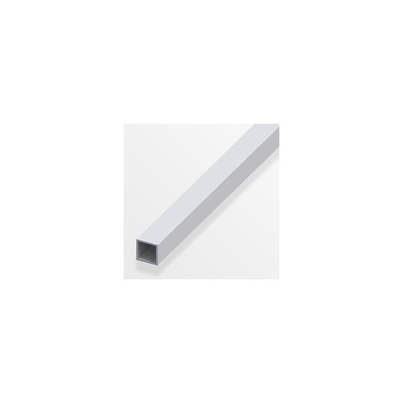 Tube carré 10x10mm aluminium anodisé argent 1m
