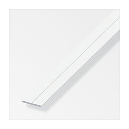 Plat 19.5mm PVC blanc 1m