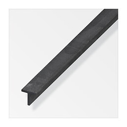 Profilé en T 25x25x3.5mm acier laminé à chaud gris 1m