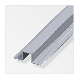 U carré 2 côtés 180° 11.5x31.5mm aluminium brut 1m