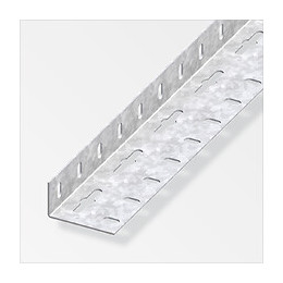 CorniÃ¨re Ã©gale perforÃ©e acier zinguÃ© 23.5x27mmx1m