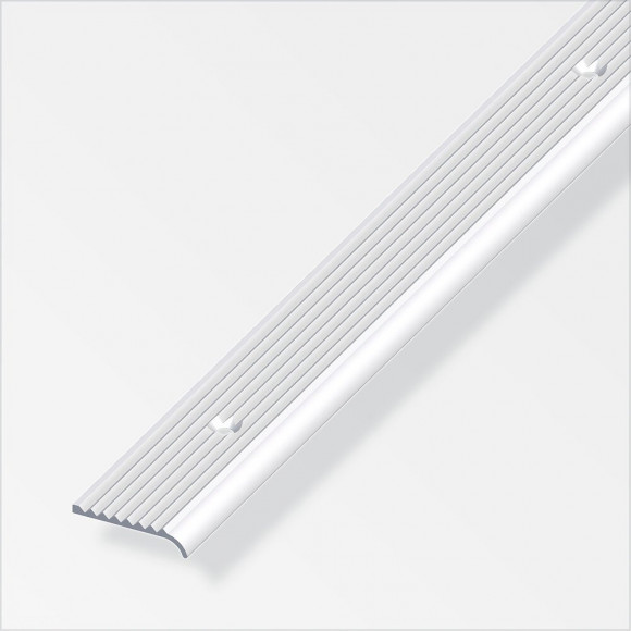 Profilé de marche arrondi 25x6mm aluminium rainure percée 2m