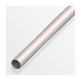 Tube rond profilé à froid 16mm acier gris acier 1m