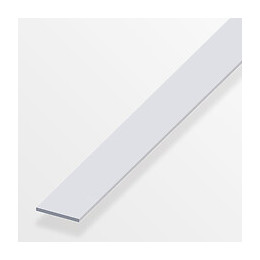 Plat 20mm aluminium anodisé argent 2m