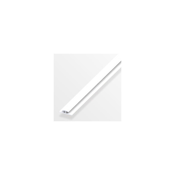 Profilé en H 4x25mm PVC blanc 1m