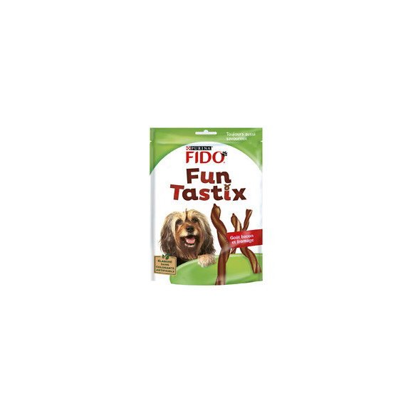 Friandises chien PURINA Fido Fun Tastix bacon et fromage 150 g