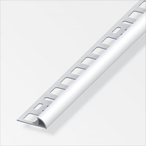 Arrêt carrelage 1/4 rond aluminium anodisé argent 8x2.5mm