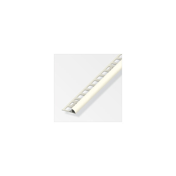 Arrêt carrelage arrondi PVC blanc 8x2.5mm