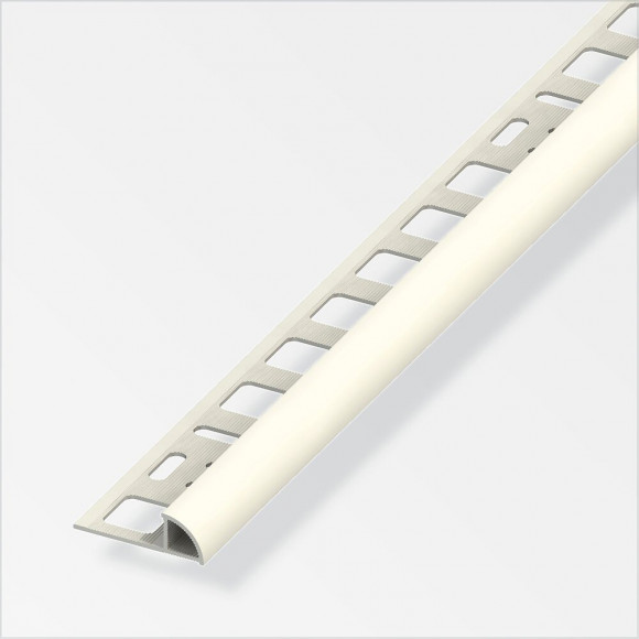 Arrêt carrelage arrondi PVC blanc 8x2.5mm