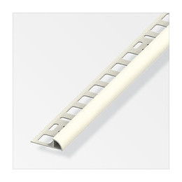 Arrêt carrelage arrondi PVC blanc 10x2.5mm