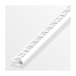 Arrêt carrelage arrondi PVC blanc 10x2.5mm