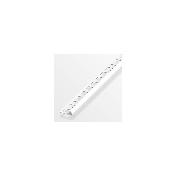 Arrêt carrelage arrondi PVC blanc 8x2.5mm