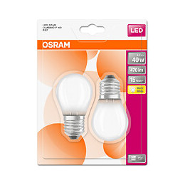 Lot de 2 ampoules sphériques E27 LED 470 Lm équivalent 40W