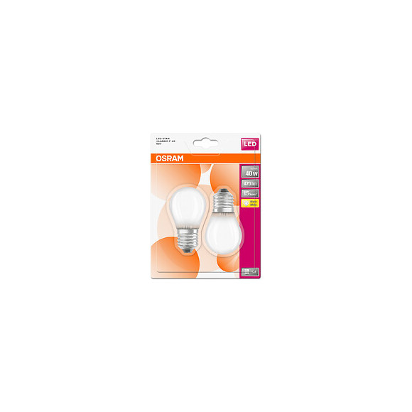 Lot de 2 ampoules sphériques E27 LED 470 Lm équivalent 40W