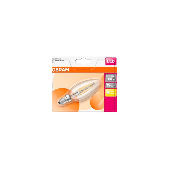BLI Ampoule LED Flamme clair filament 6.5W 60 E14 chaud