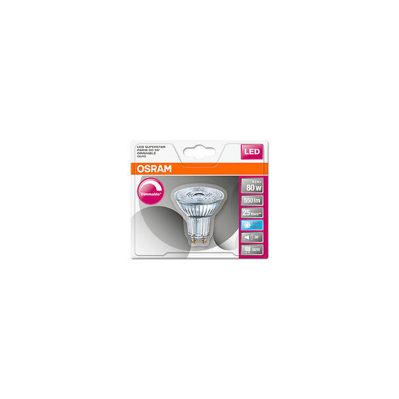 Spot GU10 LED dimmable 8.3W 80 blanc froid 36