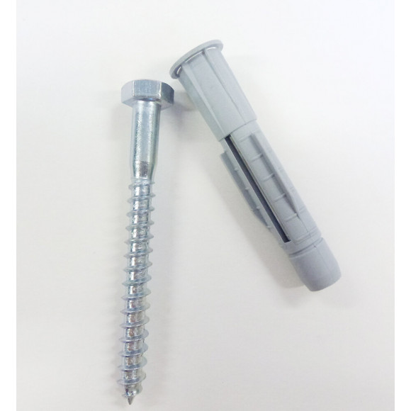 Blister 4 chevilles universelles 12x70mm + tirefond