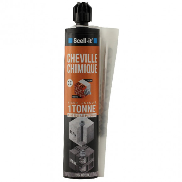 1 cartouche scellement chimique 300ml ton pierre