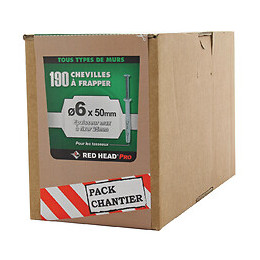 Boîte de 190 chevilles Frapex M 6x50mm