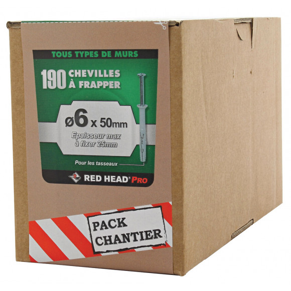 Boîte de 190 chevilles Frapex M 6x50mm
