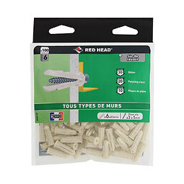 Sachet de 100 chevilles Grapex 6x25mm