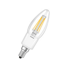 Ampoule LED Flamme claire filament variable 4,5W 40W E14 chaud