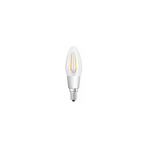 Ampoule LED Flamme claire filament variable 4,5W 40W E14 chaud