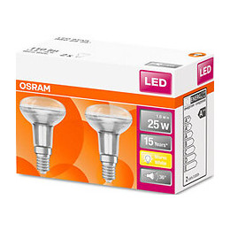 2 Spots R50 LED verre clair 1,6W 11 E14 chaud