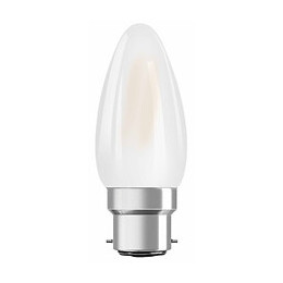 Ampoule LED Flamme verre dépoli variable 5W 40W B22 chaud