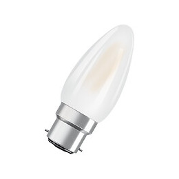 Ampoule LED Flamme verre dépoli variable 5W 40W B22 chaud